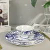 Venta al por mayor transfronteriza Vajilla de Porcelana Ósea Dijia Serie Ruyi Tigre Plato para Comida Occidental de Hotel Plato para Bistec Plato para Taza Plato para Bol Cuchara Vajilla