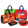 Bolsas aislantes desechables comerciales personalizadas para llevar, brochetas de barbacoa de langosta, papel de aluminio, bolsas de embalaje para llevar engrosadas