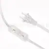 Cabo de Alimentação com Interruptor de Tomada Transparente de 1.8m Botão Interruptor 304 Cabo para Luminária de Mesa Luminária de Chão Cabo de Eletrodoméstico