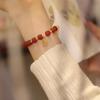 Joyas Recomendadas: Aniversario 26 Nuevo ModeloVibras de PrimaveraPulsera de Ágata Roja Calcedonia, Diseño de Nicho Vintage