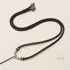 Collar de jade jade ágata cristal cadena para suéter ajustable cera de abeja cuerda tejida a mano para colgante para hombre y mujer