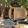 Fornecimento de Fábrica Moderna Luxuosa Madeira Maciça Barril Sala de Sauna a Vapor Envio Rápido Configuração Opcional