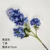 Flores artificiales azul bruma para bodas al por mayor, flores falsas de color bruma oscura para escenario de salón de bodas, decoración floral de fondo de pasillo