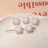Estilo Japonés Fresco Degradado Goteo de Aceite Flor de Trébol de Cuatro Hojas Cadena Agujero Accesorios de Resina Pendientes DIY Pendientes para Mujer Pasador Colgante