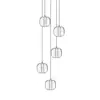 Lustre Pós-moderno Simples de Três Cabeças Criativo para Quarto Pequeno ao Lado da Cama Lustre Personalizado para Bar Restaurante Lâmpada de Cristal de Luxo Leve