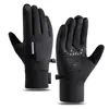 Guantes de Ciclismo de Gama Alta para Hombre Invierno Impermeables Cálidos Forrados de Felpa Pantalla Táctil A prueba de Viento Motocicleta Fitness Deportes al Aire Libre