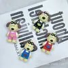 Llavero de Perro Jefe de Dibujos Animados Colgante para Bolso Perro Jefe Piloto PVC Silicona Zapatos Croc Accesorios DIY