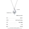 Collar de plata de ley S925 con moissanita completa, cadena para la clavícula con símbolo de infinito y corazón de moissanita, superventas transfronterizo de Amazon
