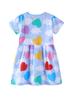 26 Vestidos de Verano para Niñas Estampado de Corazones de Colores Lindo Vestido de Princesa Estilo Europeo y Americano Vestido Infantil Estilo Europeo y Americano Vestido Formal