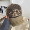 Gorra retro desgastada de estilo americano para niños, gorra de hip-hop con bordado de letras de primavera, gorra curva informal de moda