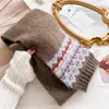 Bufanda de Punto de Felpa Suave y Cera Estilo Coreano Estilo Ins de Doble Cara para Mujer Cálida de Invierno Bufanda de Lana para Estudiante