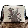 Bolso Cruzado Bordado en Seda Dorada para Mujer de Fábrica Original Bolso de Hombro de Gran Capacidad Estilo Coreano Bolso Versátil de Moda Listo para la Venta