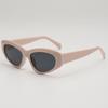 Moda Retro Trendy Cat's Eye Óculos de Sol Femininos High-end Sense Mostrado Rosto Pequeno Festa Festa Personalizada Óculos de Sol