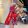 Llavero de Spiderman de dibujos animados de PVC, Capitán América, Iron Man, Vengadores, muñeco de mano, mochila escolar, colgante