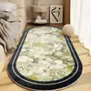 Manta Francesa de Noche Alquiler de Pie de Cama Larga Gruesa Alfombra de Piso Dormitorio Principal Premium Ovalada Felpa Sala de Estar Alfombra