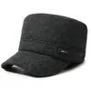 Gorra plana de invierno para hombres de mediana edad y ancianos, para papá y abuelo, a prueba de frío para exteriores, engrosada con forro polar para abrigar, gorra de algodón