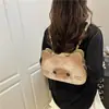 2025 Nova Mochila de Leite de Gatinho Pão Fofa e Bem-Comportada Bolsa de Desenho Animado Bolsa Tote Bolsa Criativa para Mulheres