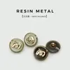 Estilo Retrô Resina Metal Duplos Botões Plush de Alta Qualidade Jaqueta Botões Decorativos Camisa Cardigã Suéter Botões de Cabeça de Leão