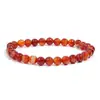 Pulsera de Ágata Rayada Roja Youjia Joyería Venta Caliente Transfronteriza Piedra Natural con Cuentas Pulsera Puesto Mano Joyería Accesorios Lote Mercancía