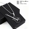 Collar Colgante de Guitarra de Música Hip-Hop Europea y Americana Transfronterizo Cadena de Suéter de Acero de Titanio Disco Callejero Colgante Joyería de Moda