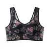 Chaleco para Mujer de Mediana Edad y Mayor con Estampado Ropa Interior sin Marcas Tallas Grandes para Mujer Cómodo Malla Sin Aros de Acero Sujetador de Malla