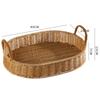 Cesta de sobremesa de frutas criativas quadradas tipo rattan Prato de frutas secas de estilo europeu prato de lanche doméstico cesta de bandeja de chá da tarde de doces