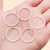 Acessórios de Joias Brincos Geométricos Redondos Fechados de Cobre de 4 Cores e Múltiplas Especificações para DIY Caseiro Pequenos Brincos em Camadas