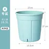 Maceta de plástico engrosada y duradera con plato, maceta grande de resina para plantar en balcón, maceta para orquídeas con control de raíces, nuevo modelo para exteriores