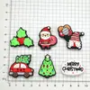 Venta Caliente Dibujos Animados Papá Noel Pegamento Suave de PVC Bolígrafo Cuentas DIY Creativo Árbol de Navidad Cuentas Cuentas de Enfoque Accesorios al por Mayor