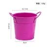 Cubo Pequeño de Hierro de Color Caramelo, Portalápices de Hierro Forjado, Maceta de Hierro para Suculentas, Cubo Portátil para Niños, Cubo Pequeño de Hierro Mini