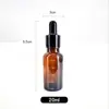 Botella de aceite marrón con escala, anillo negro de aluminio anodizado, botella de aceite marrón de 5 ml a 100 ml, conveniente para llevar
