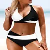 Bolso suave nuevo bandolera fina correa de hombro bikini sexy moda de verano para playa combinación de colores traje de baño para mujer venta al por mayor