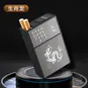 Estuche Antipresión para 20 Cigarrillos, Paquete Completo, Tapa Deslizante abatible, Portátil, Adecuado para Cigarrillos Blandos y Duros, a Prueba de Humedad, Estuche Portátil de Chapa Metálica para Cigarrillos
