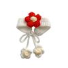 Te envío una florcita roja pasador para el pelo de niños broche de lana recompensa de jardín de infantes pasador de la Flor Roja Joyería para la cabeza de Año Nuevo