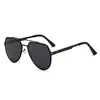 Gafas de sol polarizadas estilo aviador para hombre con doble puente y montura de metal, protección UV para conducir, gafas de sol polarizadas para conducir