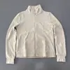 Moletom com Zíper e Gola Alta Casual Feminino Outono Novo Estilo Casual Respirável Solto Versátil Jaqueta Cardigã Top Cor Sólida