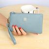 Bolso Clutch de Piel de Vacuno de Primera Capa, Cremallera Simple para Mujer, Billetera Larga Europea y Americana para Billetes, Billetera, Bolso Clutch de Cuero Genuino para Mujer