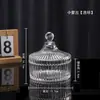 Frasco de Vidrio Estilo Europeo Frasco para Velas de Aromaterapia Frasco para Dulces Almacenamiento Adornos Frasco para Joyas Piedra Falsa Cuenco Falso de Cristal