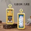 Deus da Riqueza Amarelo Estilo Xizang, Deus da Riqueza Preto, Tara Verde, Zhaliram, Divindade Padroeira do Zodíaco, Pingente Thangka Tridimensional Pintado à Mão