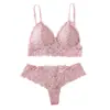 Comércio Exterior Transfronteiriço Conjunto de Lingerie Sexy Sutiã com Costas Abertas de Renda Calcinha Sutiã de Triângulo Feminino Roupa Íntima Feminina