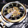 Nuevo Reloj de Pulsera Forsining para Hombre, Estilo Europeo y Americano, Moderno, Casual, Resistente al Agua, Esqueleto, Reloj Mecánico Automático