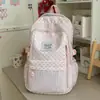 Mochila nueva estilo chica suave, alto atractivo estético, bolsa escolar de gran capacidad para chicas de secundaria y preparatoria, mochila de moda a cuadros y lunares