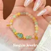 Nuevo Pulsera de Calabaza Esmaltada Arcoíris Nuevo Estilo Chino Imitación Hetian Diseño de Lote Pequeño para Mujer Pulsera de Colores Koi de Fortuna y Prosperidad