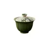 Gaiwan de Cerâmica com Margaridas Pintadas à Mão por Miyan Xiaoqinggan, Gaiwan Grande para Uso Doméstico, Conjunto Vintage de Chá Kung Fu, Tigela de Chá
