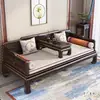 Ébano Novo Estilo Chinês Madeira Maciça Cama Luohan Cama Sofá Luxo Leve Sala de Estar Apartamento Pequeno Moderno Zen Antigo Cama Luohan