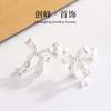 Brincos de estrela Sweet Bow Mang Brincos de fita de estrela Sweet Fashion All-match Simple Ear Bone Nails