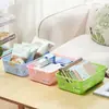 Cesta de Almacenamiento de Plástico Caja de Almacenamiento Rectangular Almacenamiento de Escritorio Cesta Pequeña Organizador Contenedor de Juguetes para Jardín de Niños Cesta de Almacenamiento para Cocina