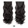 Comércio Exterior Transfronteiriço Perucas Extensões de Cabelo Cabelo Longo Cacheado Ondas Grandes Conjunto de Sete Peças Extensões de Cabelo de Fibra Sintética 16 Presilhas Cabelo Longo Cacheado