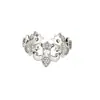 Anillos de Boda de Lujo Ligero de Alta Gama Abiertos Incrustados Anillo Individual Elegante para Hombres y Mujeres Accesorios para Anillos