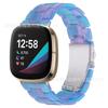 Para Fitbit versa3/sense reloj inteligente universal correa de reloj de resina metal acero de tres bolas correa de reloj